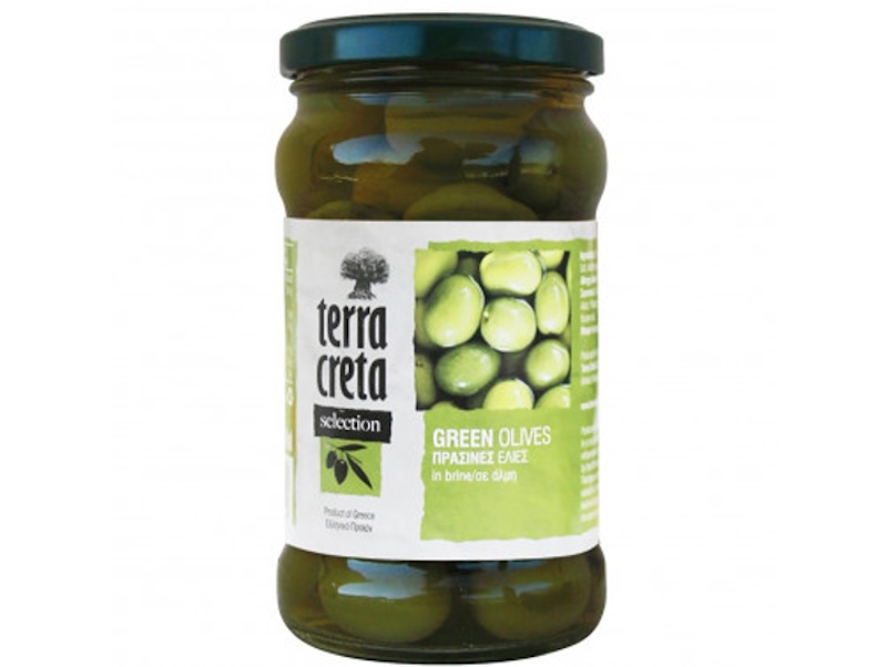 Оливки TERRA CRETA зелені без кісточок скло 290г